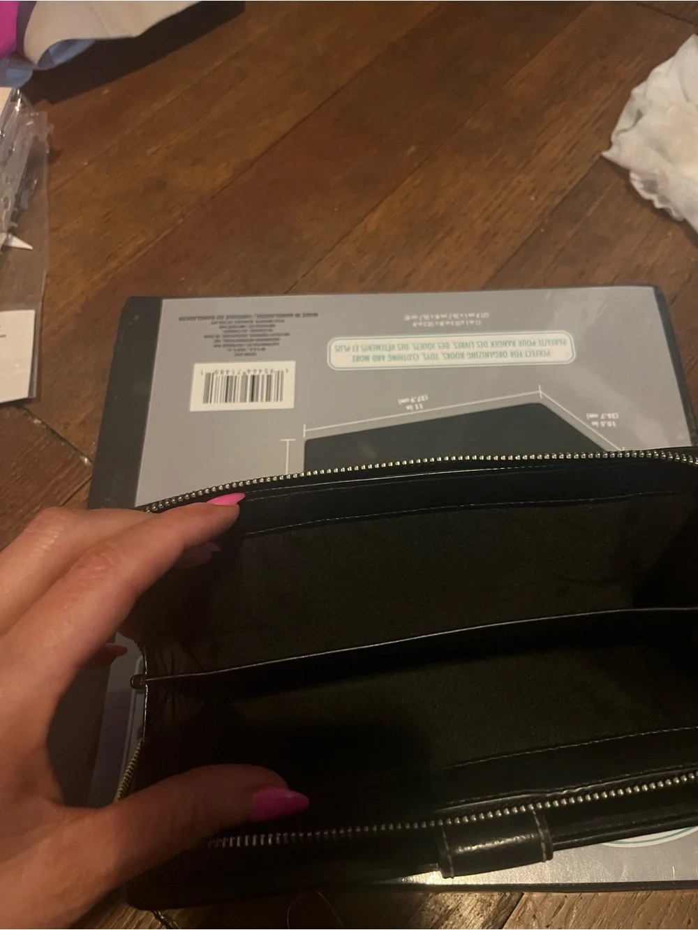 Coach Signature Canvas Wallet in Black and Beige